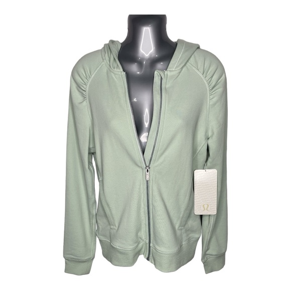 Lululemon Cool and Collected Jacket Hoodie Green SBRZ Womens, Size 6 New - Picture 4 of 8